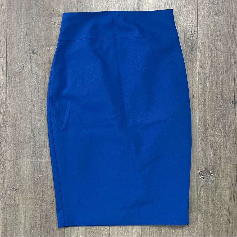 Express Stunning Royal Blue Pencil Skirt with Full Zipper - Picture 3 of 7